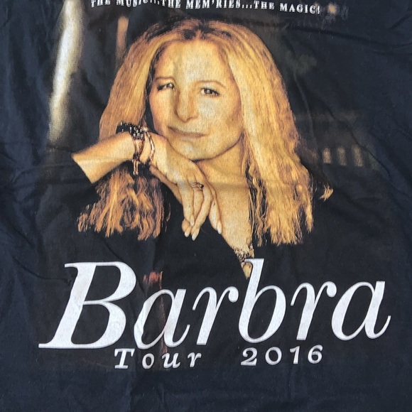 BARBRA STREISAND CONCERT T SHIRT 2016 Thanks for the mem’ries large black - Picture 2 of 8
